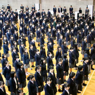 【行 事】3学期始業式および体育祭団長交代式