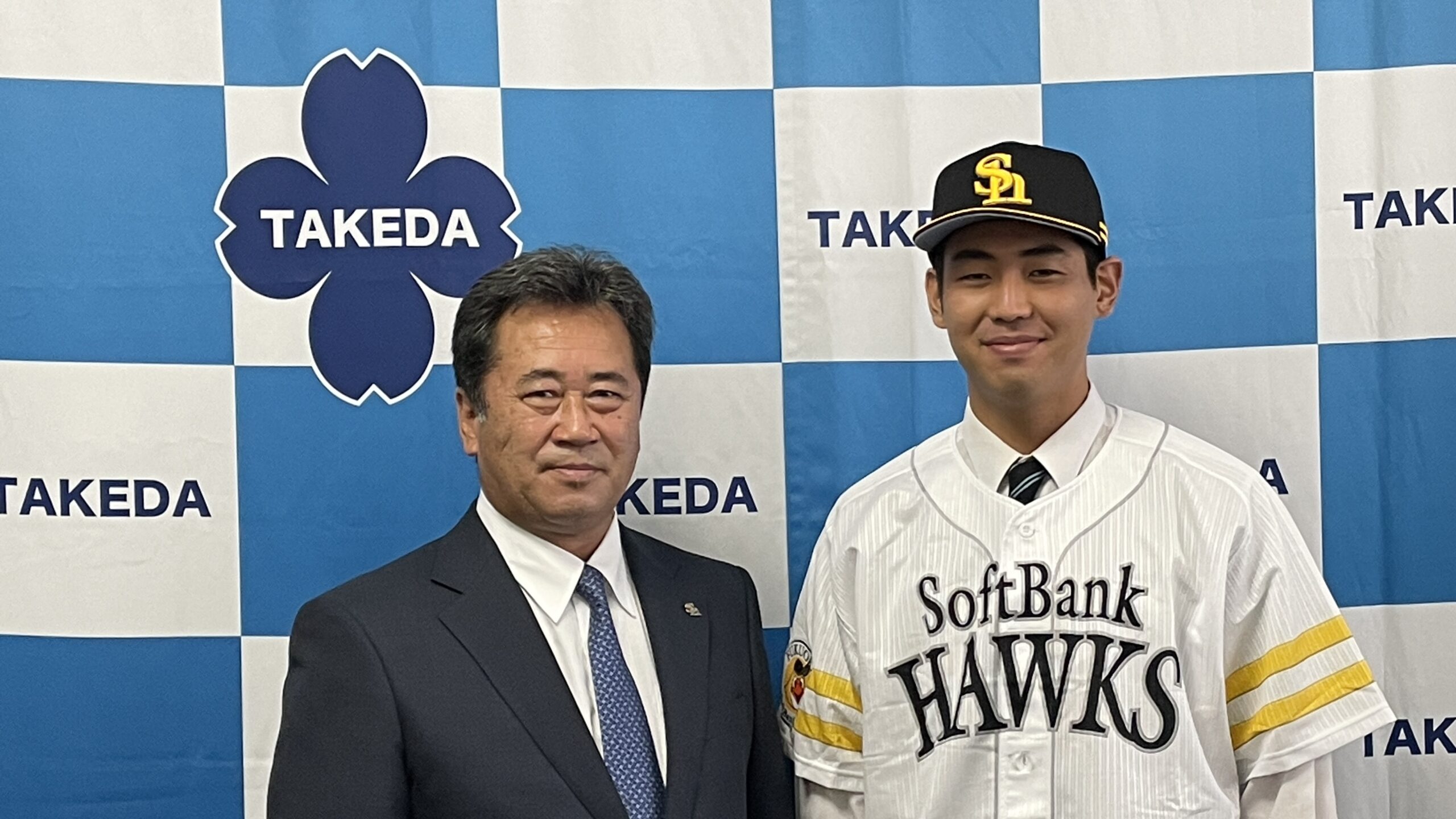 クラブ 硬式野球部内野君 ソフトバンクホークスから指名挨拶 武田中学校 武田高等学校