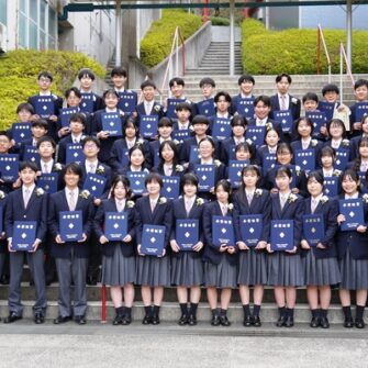 【行　事】中学校修了式を挙行 ～ 次のステップへ！～